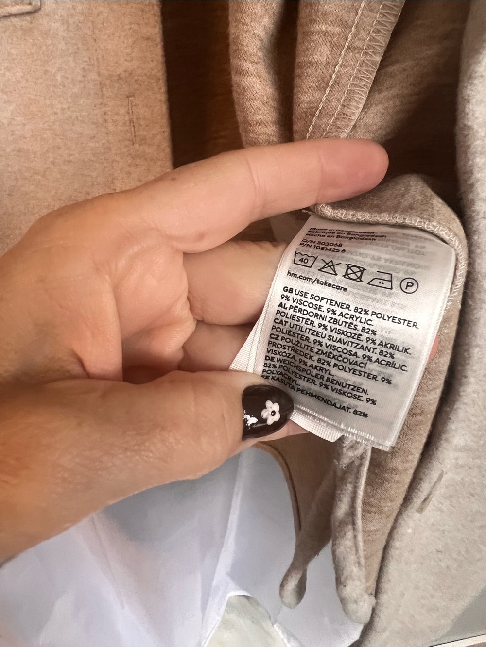 H&M Cream Button-Front Shacket with Patch Pockets - Picture 5 of 6